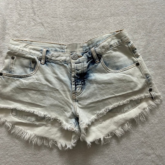 One Teaspoon BONITA LOW WAIST DENIM SHORT - Picture 2 of 11